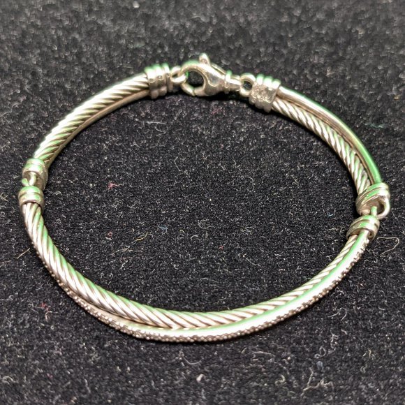 DAVID YURMAN Diamond The Crossover Collection® Hinged Bracelet - Picture 1 of 2